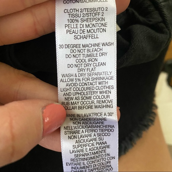 Paul Smith Denim Shearling Peplum Jacket Size M - Picture 10 of 10